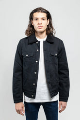 Redwood Rebel Mens Faux Shearling Twill Jacket