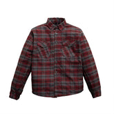 Grey Ghost Men's Plaid Motorcycle Shirt - Durable Canvas Flannel