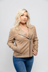 EarthTone Women's Vegan Faux Leather Jacket