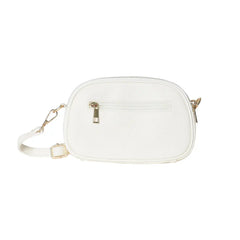 Faux Leather Double Zip Crossbody Bag