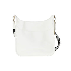 Faux Leather Large Messenger Bag