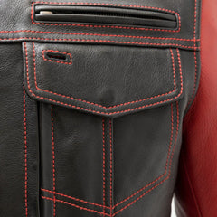 Statue Stride Men's Leather Motorcycle Jacket