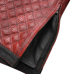 Bold Black & Red Men's Leather Motorcycle Jacket