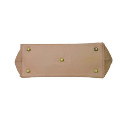Fifth Avenue Leather Tote Bag Light Beige
