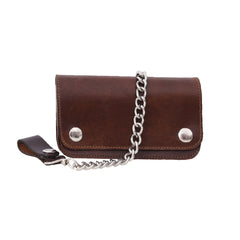 Black Small Leather Trucker Wallet