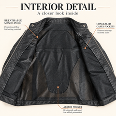 Road Master - Men's Genuine Leather Motorcycle Jacket