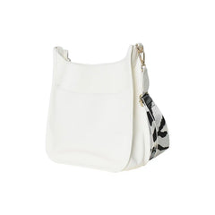 Faux Leather Large Messenger Bag