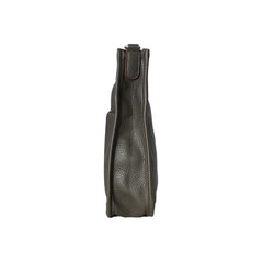 Faux Leather Large Messenger Bag