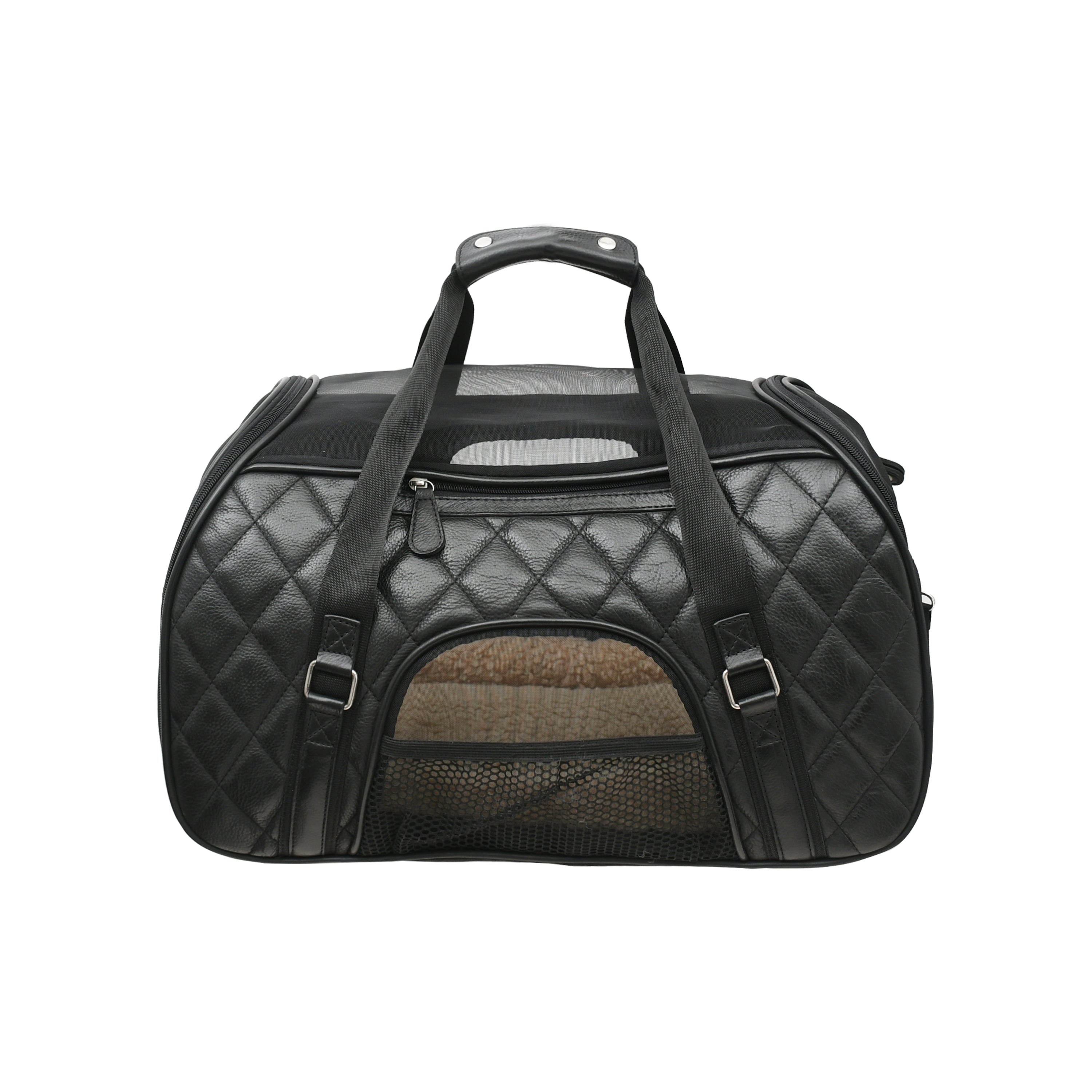 Genuine Leather Pet Travel Bag – Airline Approved Pet Carrier