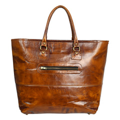 Fifth Avenue Leather Tote Bag Rich Cognac