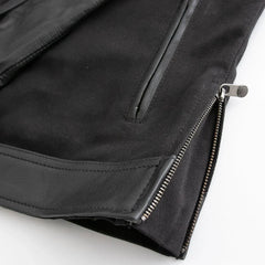 The Fifth Avenue Classic Men's Twill/Leather Motorcycle Jacket