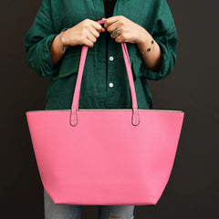 Faux Leather Reversible 2 Color Tote