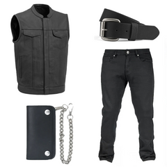 Streetwear Saddle Genuine Leather Set