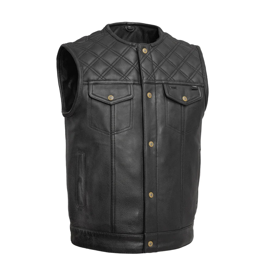 FrostFit Outdoor Men's Motorcycle Leather Vest