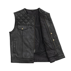 FrostFit Outdoor Men's Motorcycle Leather Vest