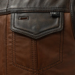 Drift Pulse Rider Men's Motorcycle Leather Vest