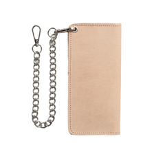 LARGE TRUCKER - Vegetable Tanned Leather Wallet Natural