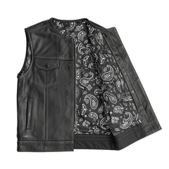 Blacktop Legacy Men's Leather Motorcycle Vest
