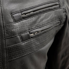 Outlaw - Men's Leather Motorcycle Jacket