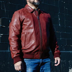 MotoRog Bomber Men's Leather Jacket