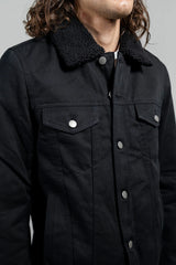 Redwood Rebel Mens Faux Shearling Twill Jacket