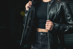 Drift Couture Women's Motorcycle Leather Jacket
