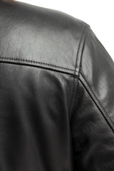 Ivory Impact Womens Fashion Leather Bomber Jacket