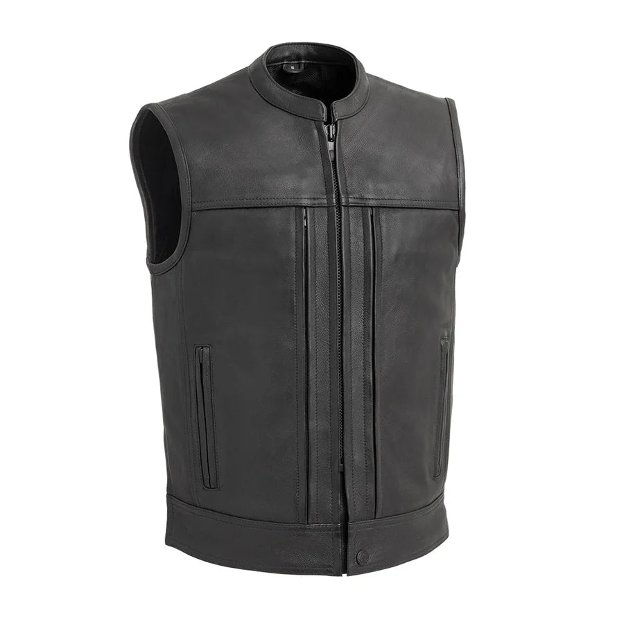 FitLayer - Men's Motorcycle Leather Vest