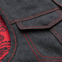 Windline Men's Motorcycle Denim Vest