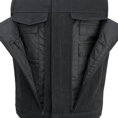 Rebel Torque Men's Motorcycle Canvas Vest