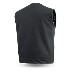 Rebel Torque Men's Motorcycle Canvas Vest