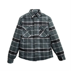 Grey Ghost Men's Plaid Motorcycle Shirt - Durable Canvas Flannel