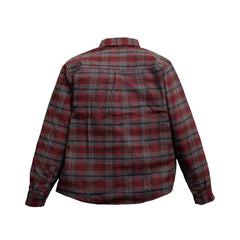 Grey Ghost Men's Plaid Motorcycle Shirt - Durable Canvas Flannel