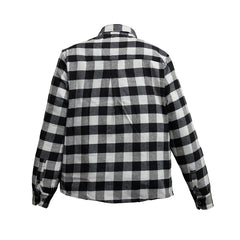 Grey Ghost Men's Plaid Motorcycle Shirt - Durable Canvas Flannel
