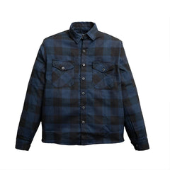 Grey Ghost Men's Plaid Motorcycle Shirt - Durable Canvas Flannel
