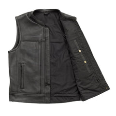 FitLayer - Men's Motorcycle Leather Vest