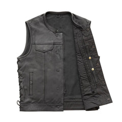 Metro Men's Motorcycle Leather Vest