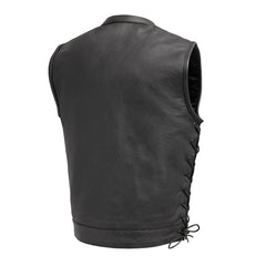 Metro Men's Motorcycle Leather Vest