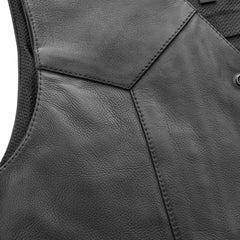 Texan Men's Motorcycle Western Style Leather Vest Men's Western Vest First Manufacturing Company