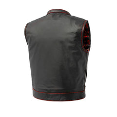 The Nomad Men's Motorcycle Leather Vest, Multiple Color Options