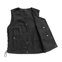 Twill Women’s Classic Motorcycle Riding Vest
