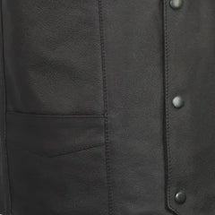 Top Shot Men's Motorcycle Leather Vest
