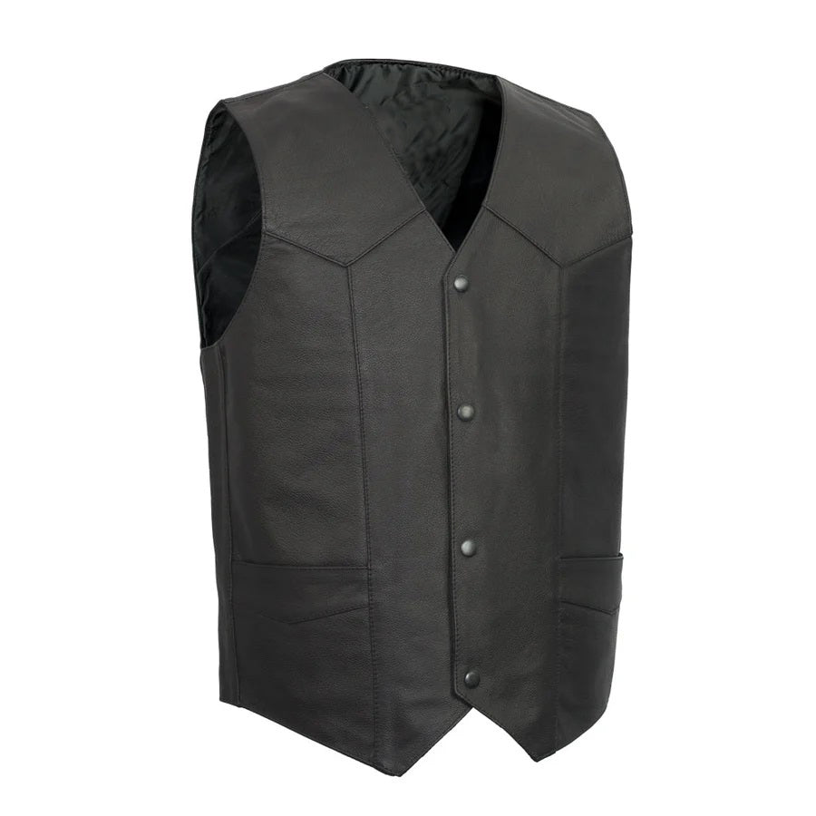 Top Shot Men's Motorcycle Leather Vest
