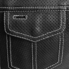 Hudson Rebel Men's Perforated Motorcycle Leather Vest