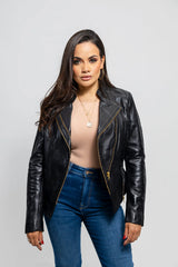 Wildfire Wrap Womens Fashion Leather Jacket